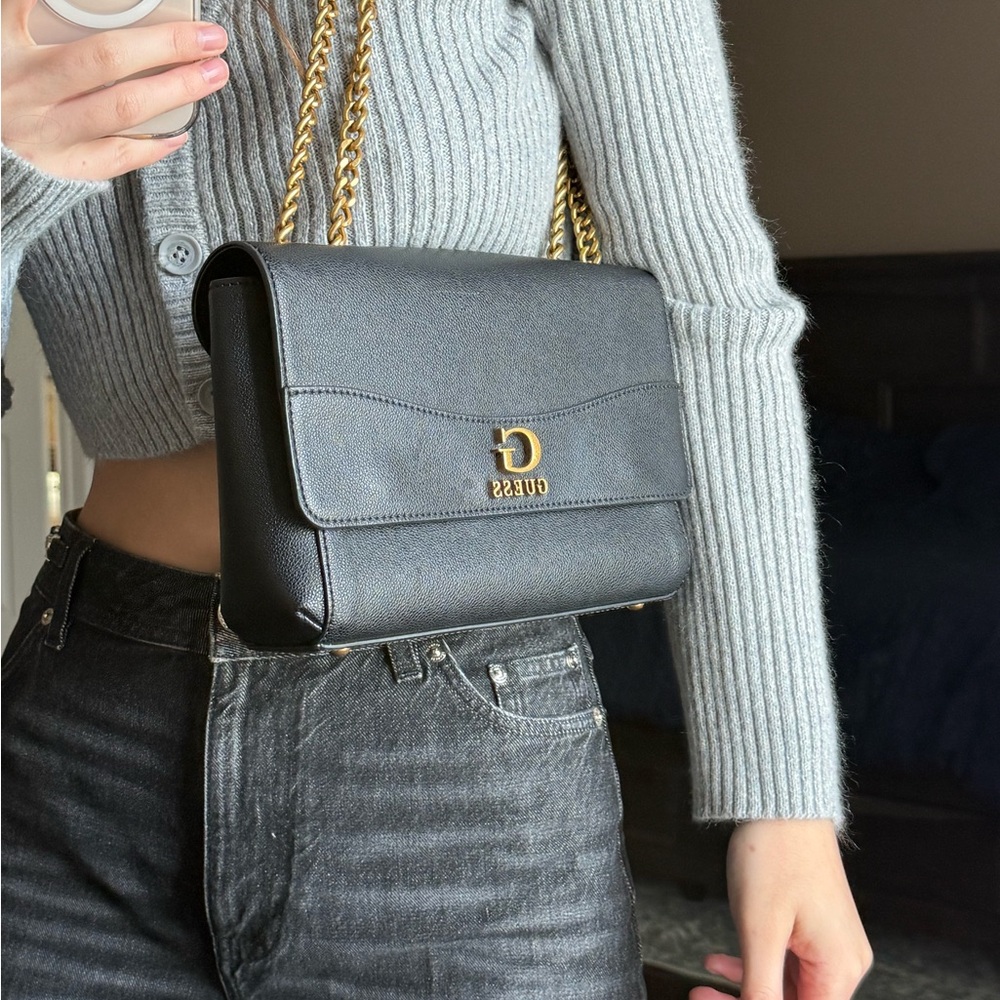 GUESS Black and Gold Women's Bag